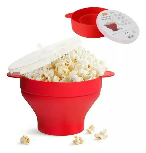 PIPOQUEIRA DE SILICONE PARA MICRO-ONDAS, SEM ÓLEO, SEM SUJEIRA, SUPER PRÁTICO E RÁPIDO.