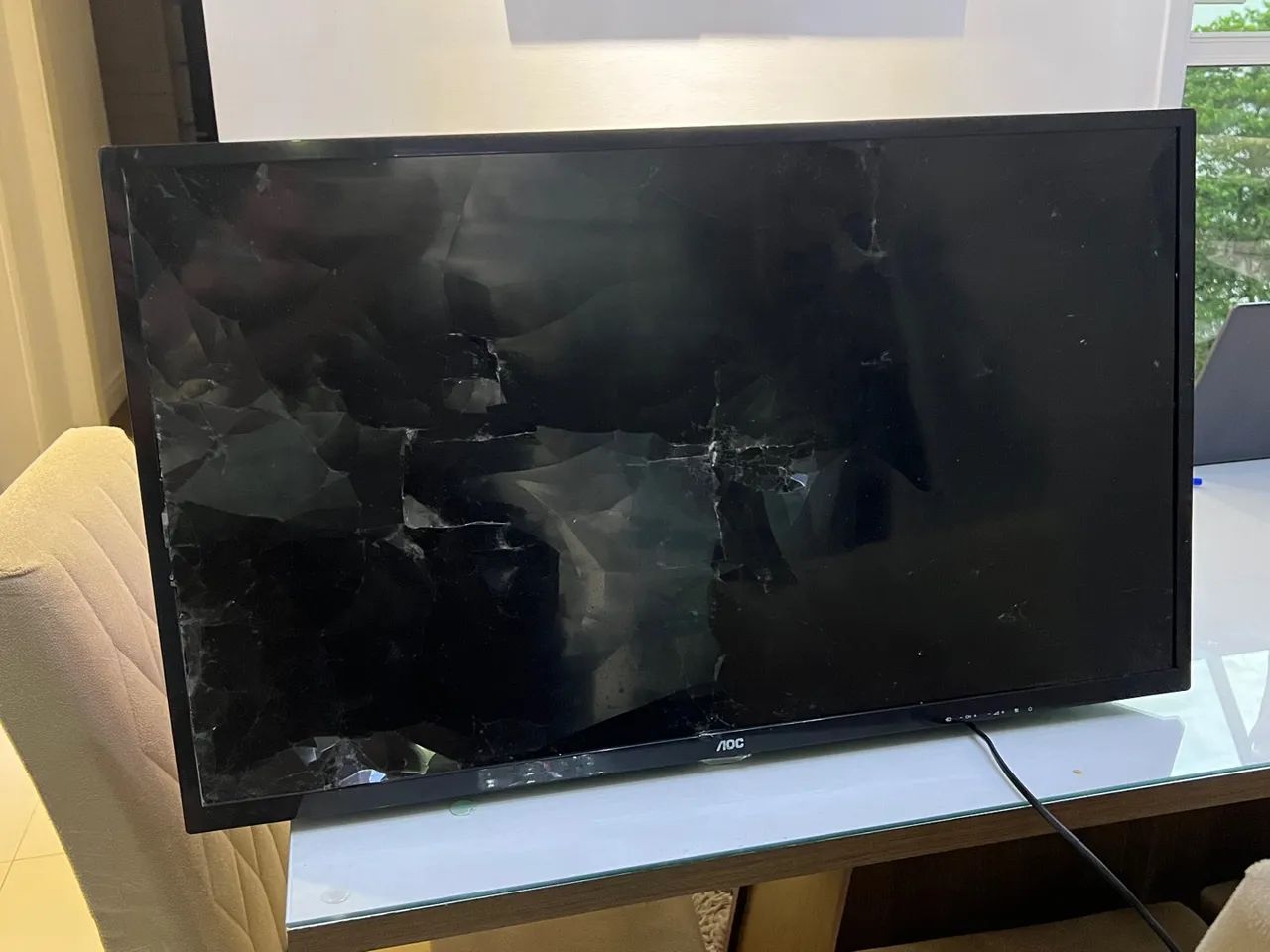 TV LCD 32 polegadas com tela trincada - Foto 3