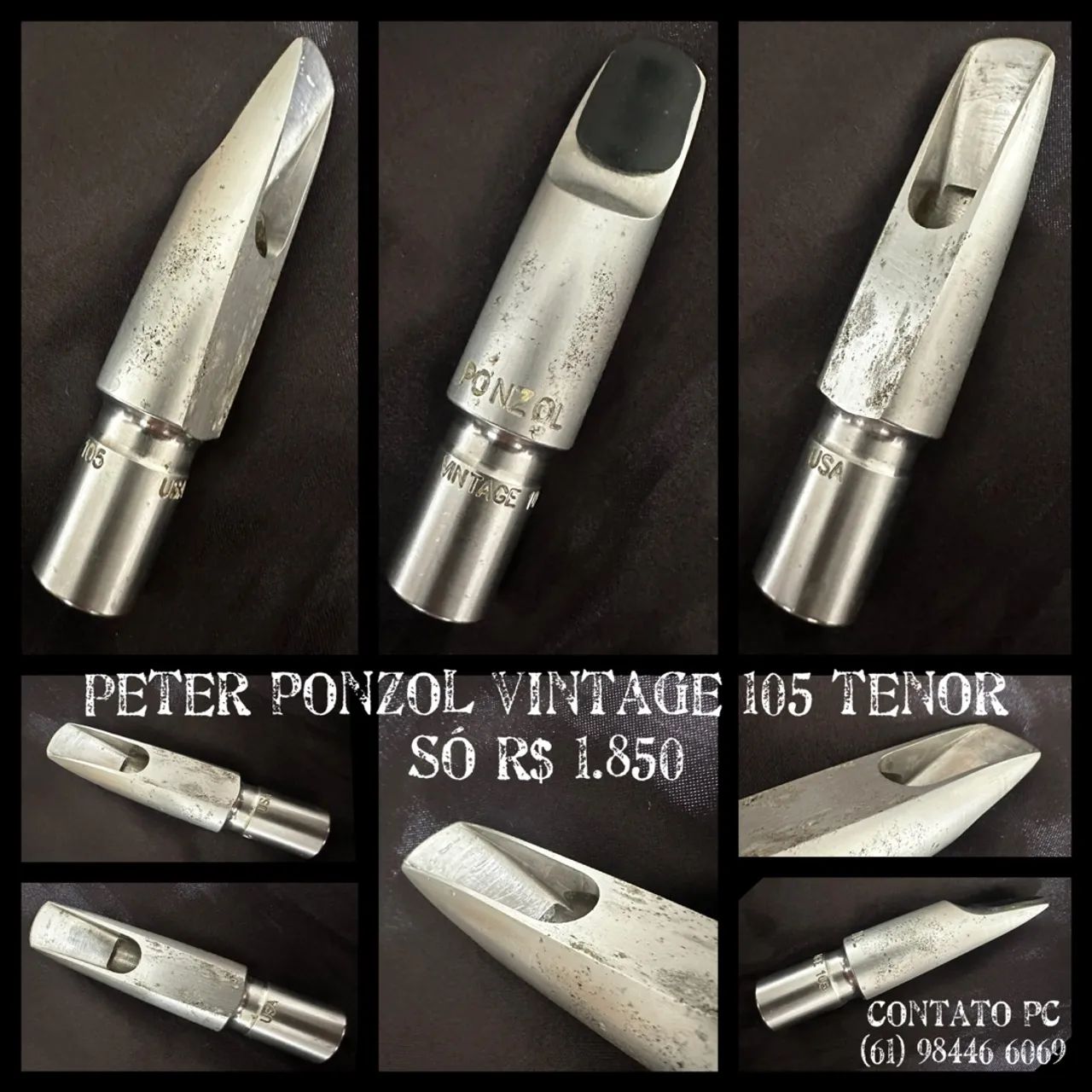 Boquilha para Saxofone Tenor Peter Ponzol Vintage 105