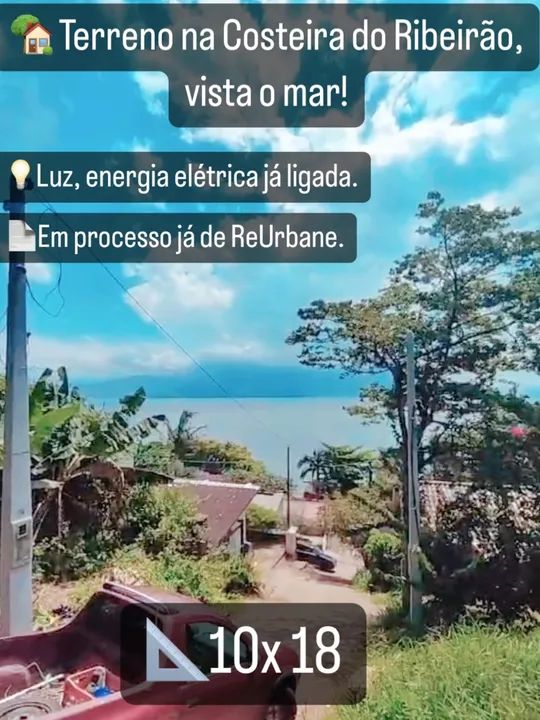 Terreno com vista para o mar no Ribeirão da ilha, energia elétrica  ligada  - Foto 3