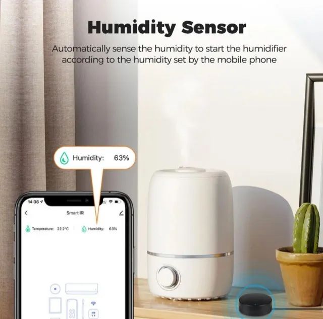 Controle Remoto Inteligente IR Tuya WiFi, Sensor de Temperatura e Umidade - Foto 3