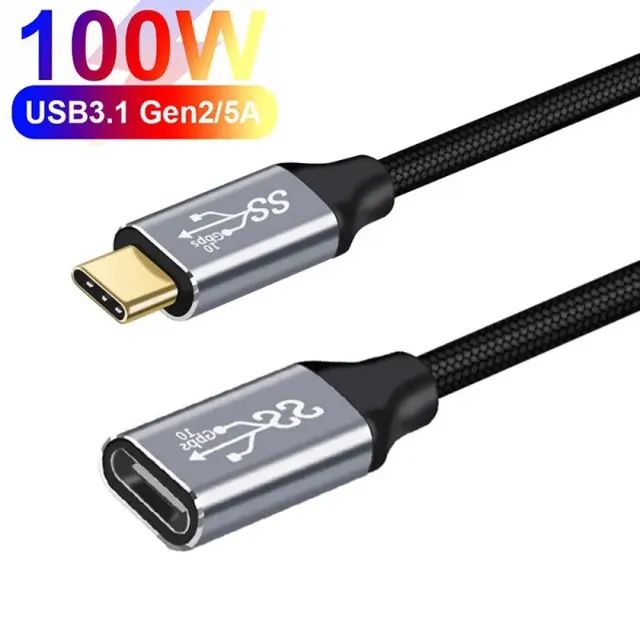 Cabo extensor Usb C 3.2 10gbps 1,5m Pd 100w - Foto 2