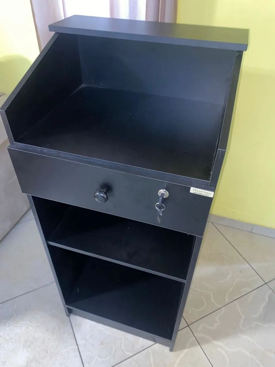BALCÃO CAIXA (PRETO) 100% MDF - Foto 3