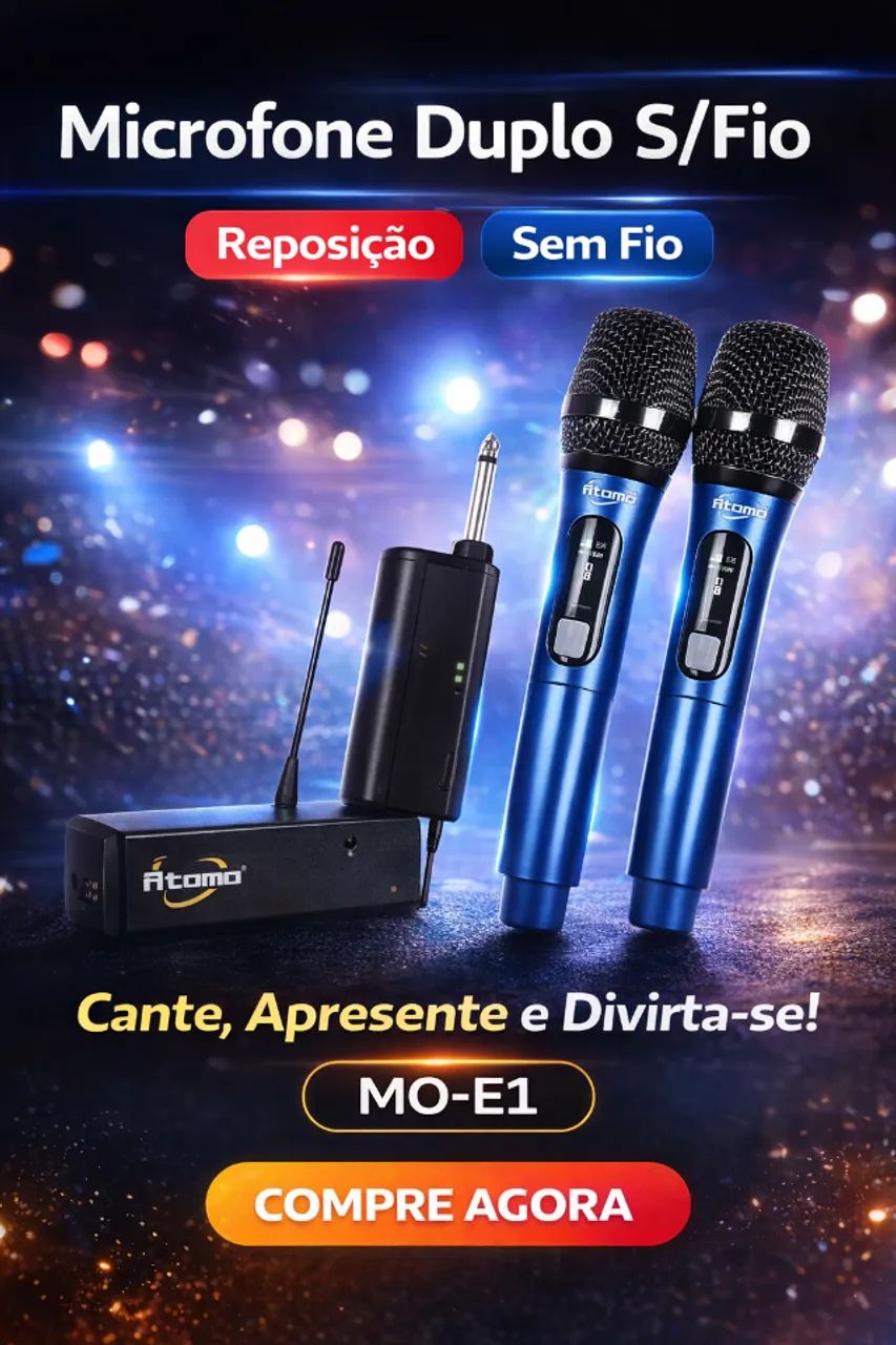 Microfone Duplo S/FIo