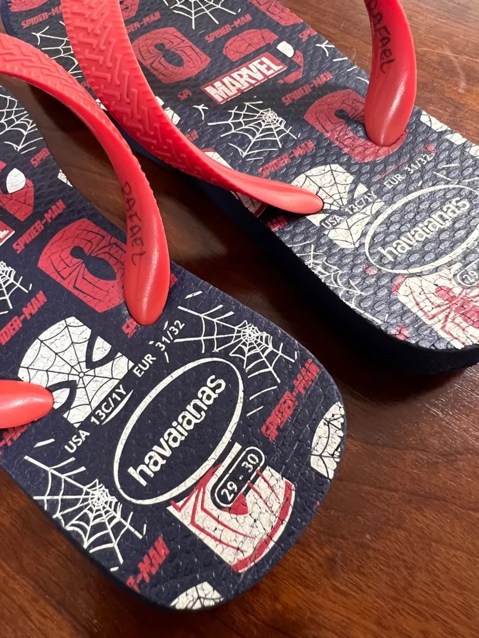 Havaianas Infantil Homem Aranha - Tamanho 29-30