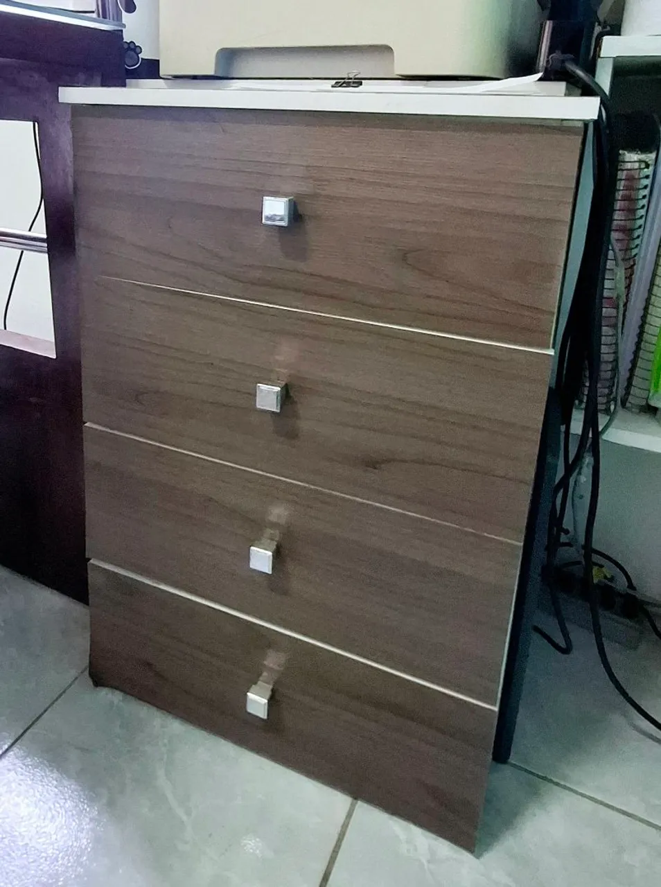 Gaveteiro Escritório 4 gavetas MDF