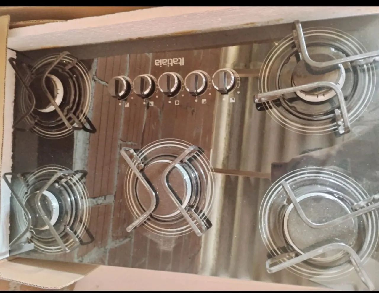 Fogão cooktop 5 bocas na caixa