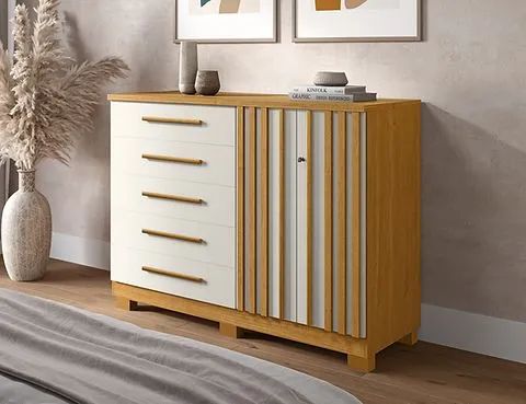 Comoda Bella 5 Gavetas com Sapateira, 100% MDF - ACP