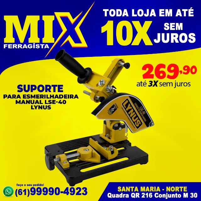 Suporte Para Esmerilhadeira Manual LSE-40 Lynus