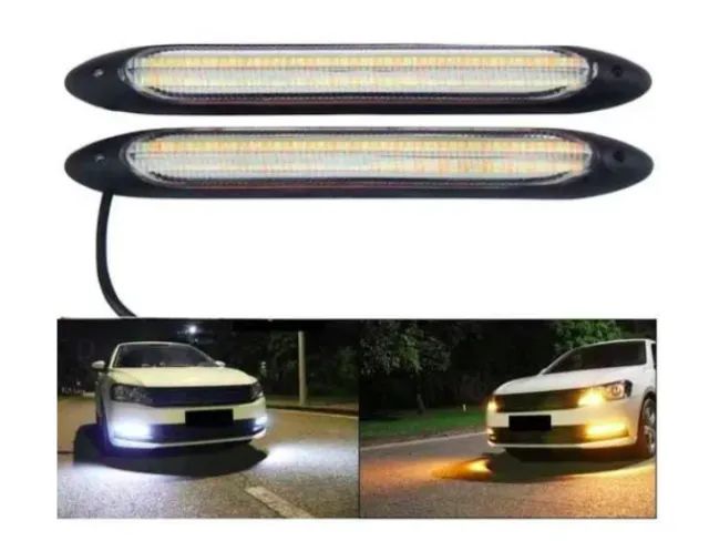 Par Fita Drl Para-choque Dianteira Traseira Efeito Universal