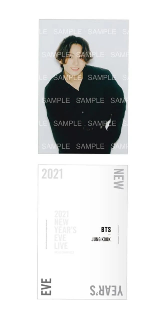 Postcard Oficial BTS New Year's Eve 2021 Edição Limitada - Hobbies
