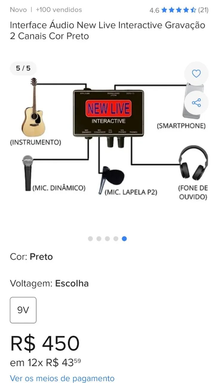 Interface de áudio