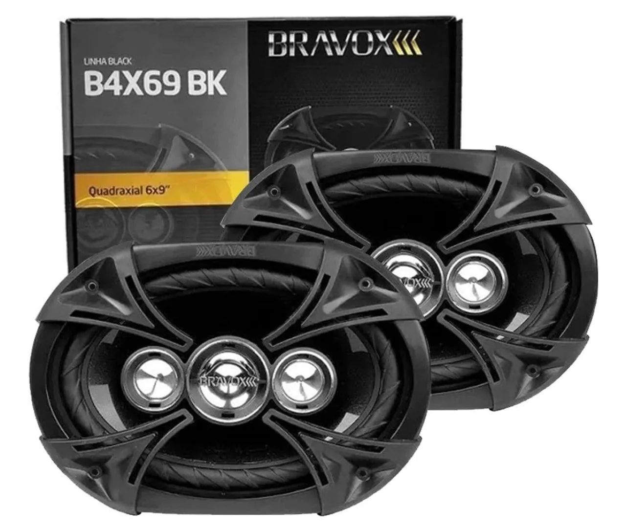 Alto-falantes Bravox B4X69 BK 6x9 Quadraxial