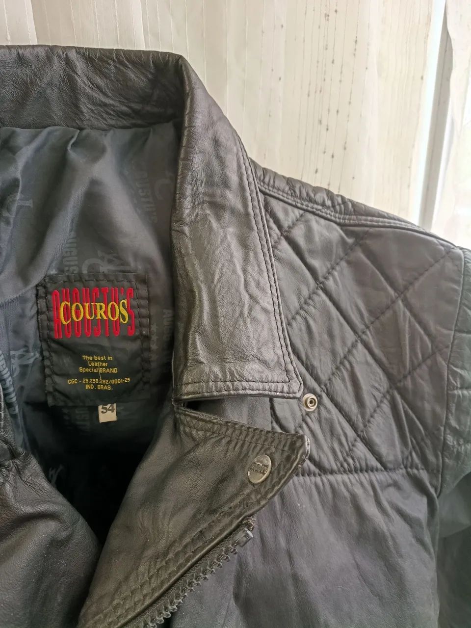 Jaqueta e calça de couro legítimo motociclista  - Foto 2
