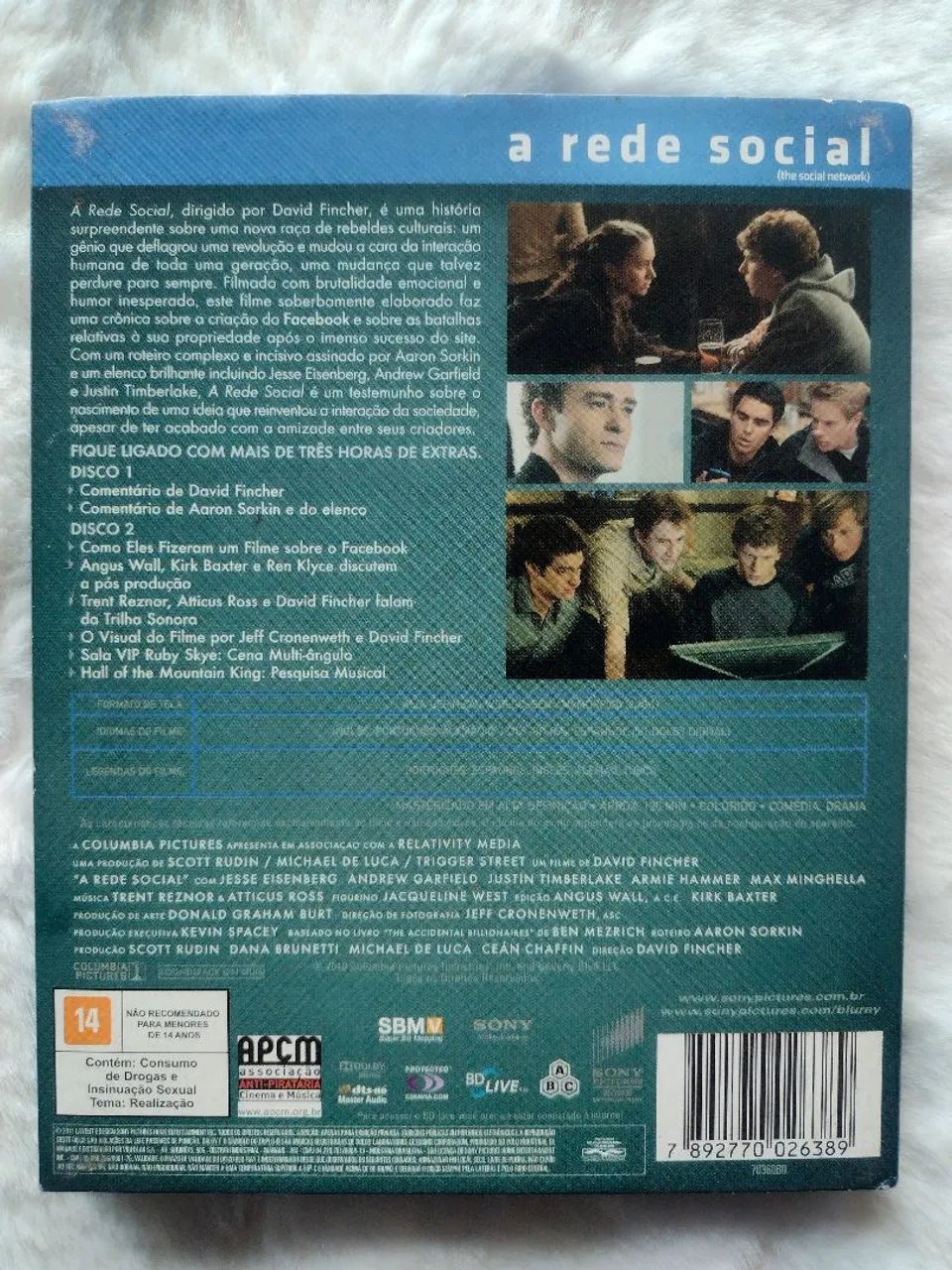 Blu-ray A Rede Social - Edição Dupla - Foto 2