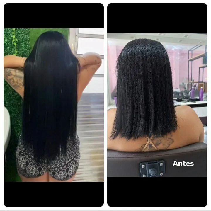 Mega hair Fibra Russa e bio humano aparti de 350Reais com aplicação  - Foto 2