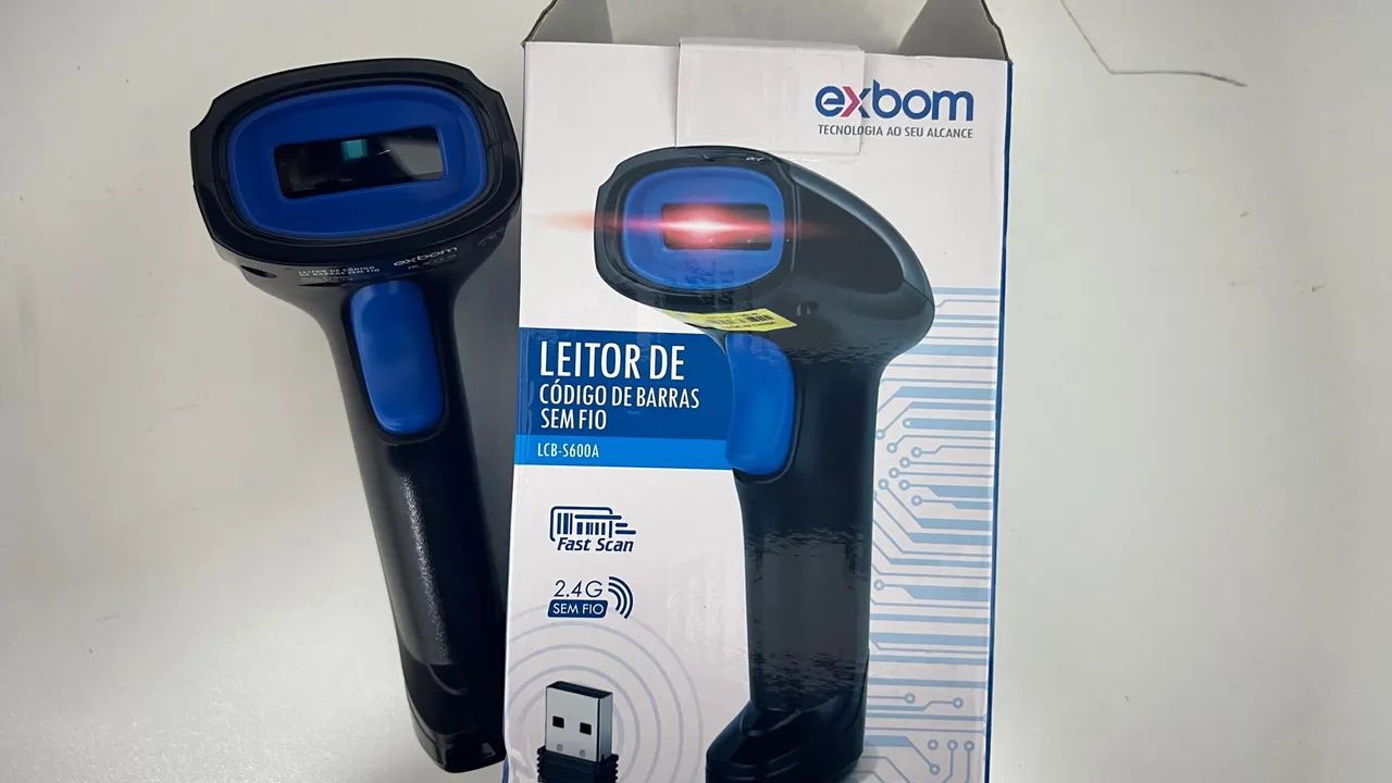 Leitor de Código de Barras sem fio PDV produtos USB Preto  - Foto 4