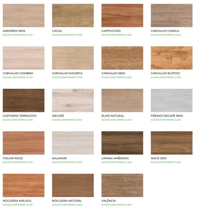 Piso laminado eucafloor click com 12 anos de garantia