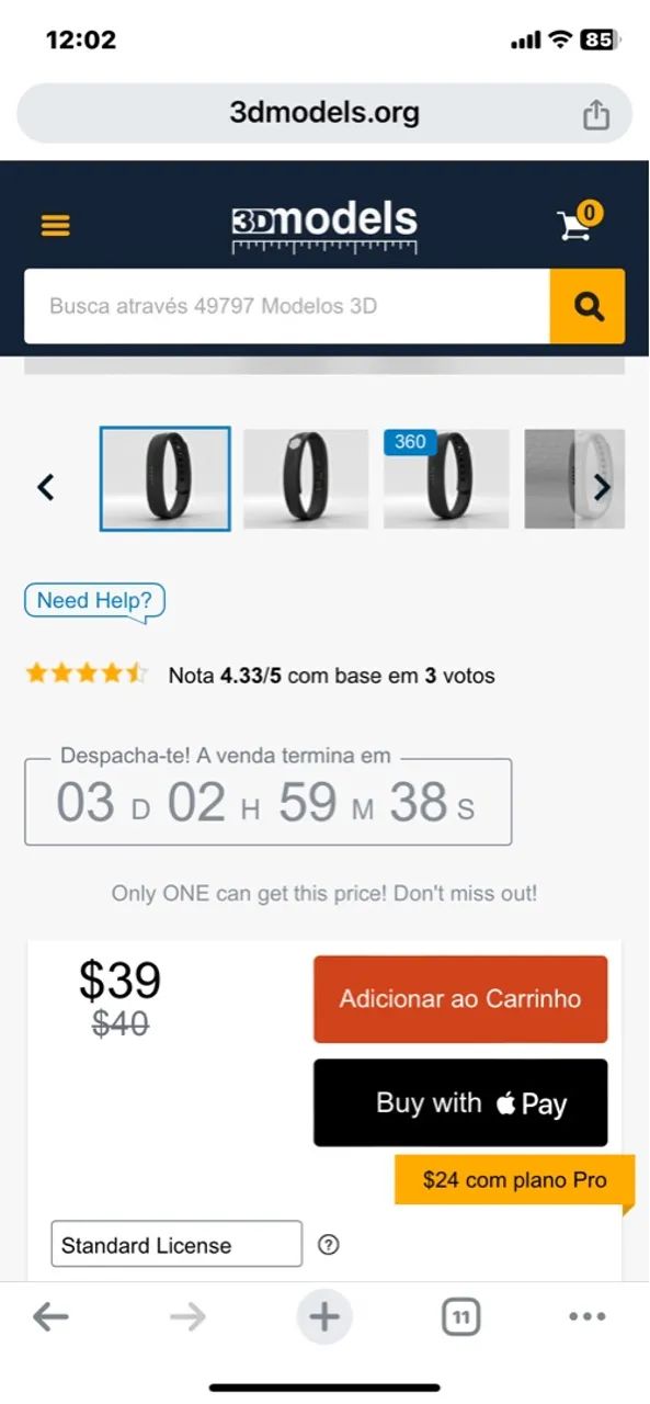 Pulseira para Smartwatch - Fit bit 