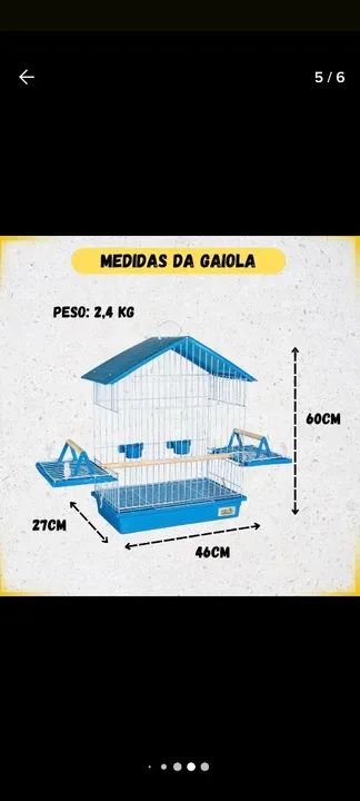 Vendo barato gaiola grande nova de luxo  - Foto 2