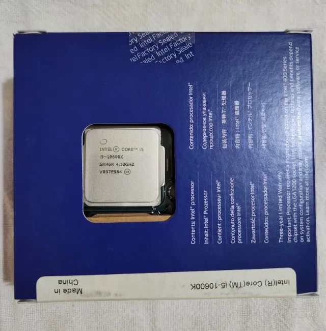 Processador Intel I5-10600k 4.10ghz - 4.8ghz Turbo 12mb Lacrado - Foto 2