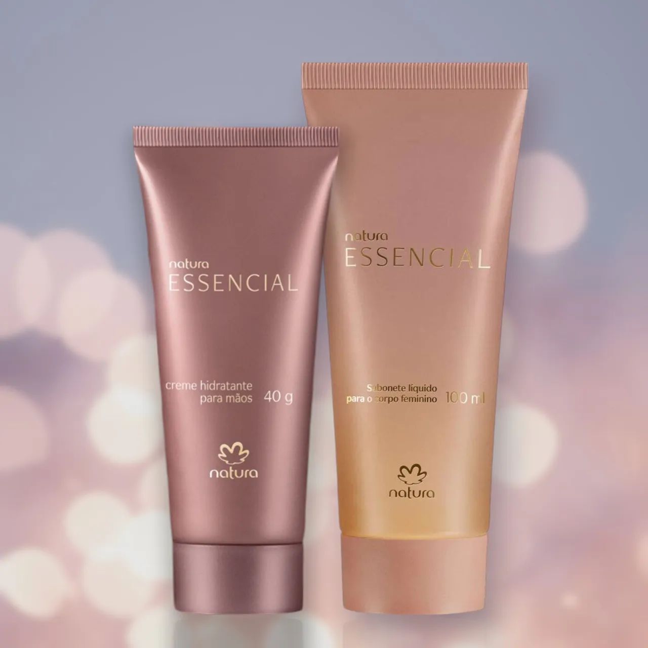 Kit Natura Essencial Feminino Sabonete líquido 100ml + hidratante para mãos 40g - Foto 2