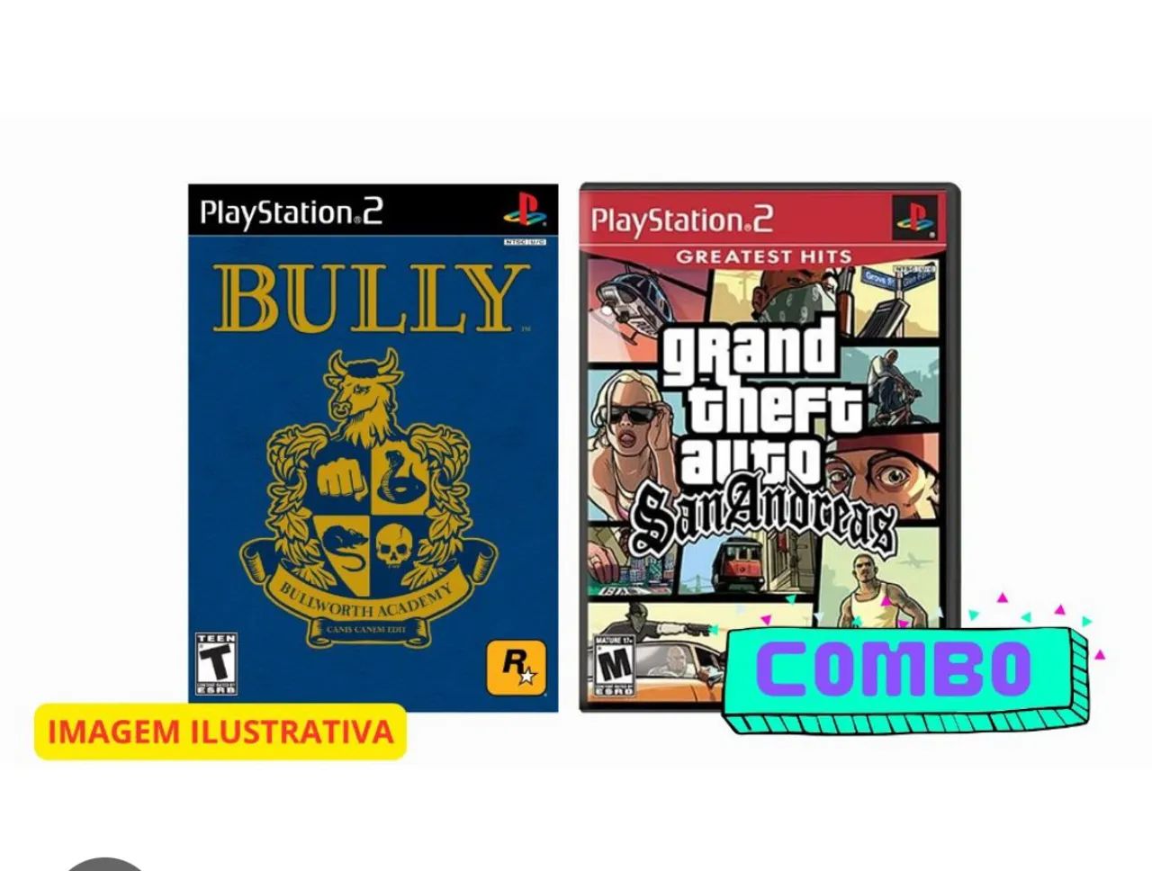 Bully e GTA San Andreas - PS2