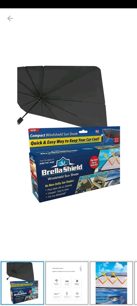 Protetor de Para Brisa Veicular Guarda-Chuva Car Umbrellas. - Foto 5