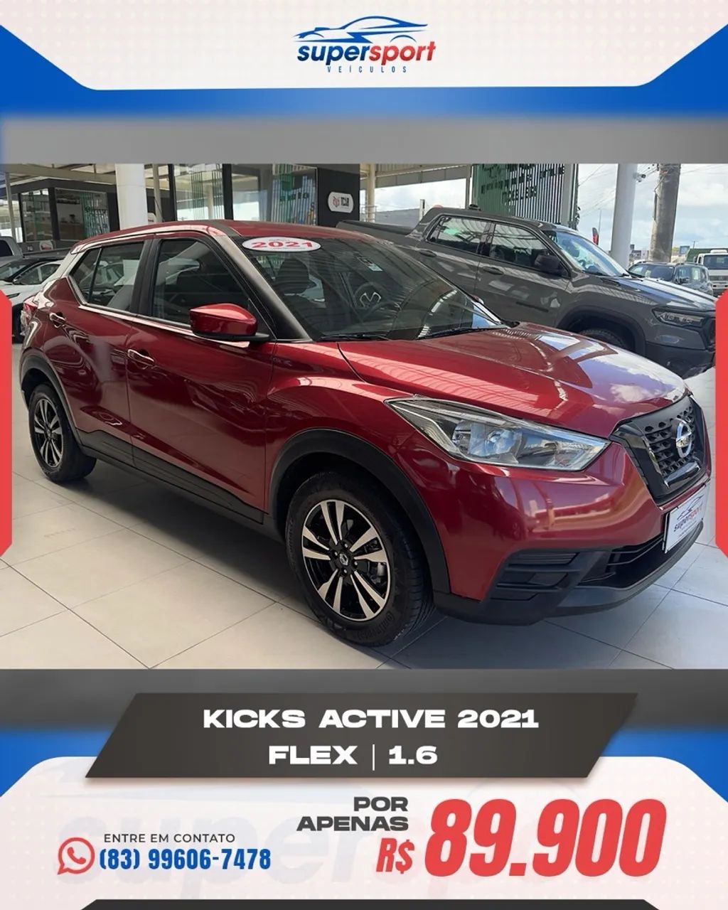 NISSAN KICKS 2021 ACTIVE S 1.6 16V FLEX AUT.