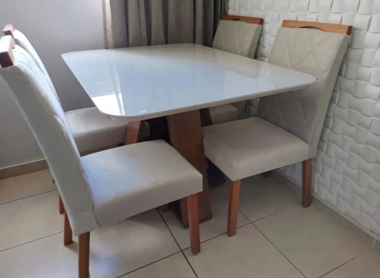 Mesa de Jantar com 4 Cadeiras 120x90 Pronta Entrega  - Foto 2