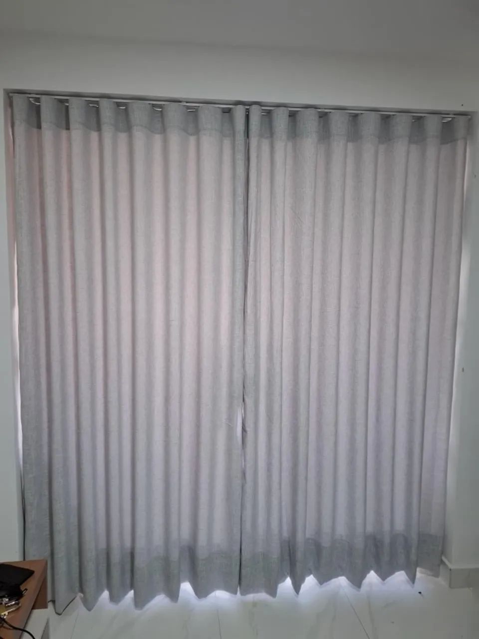 Cortina de linho Premium Gross na Cor Cinza Completa ate 10x no Cartão