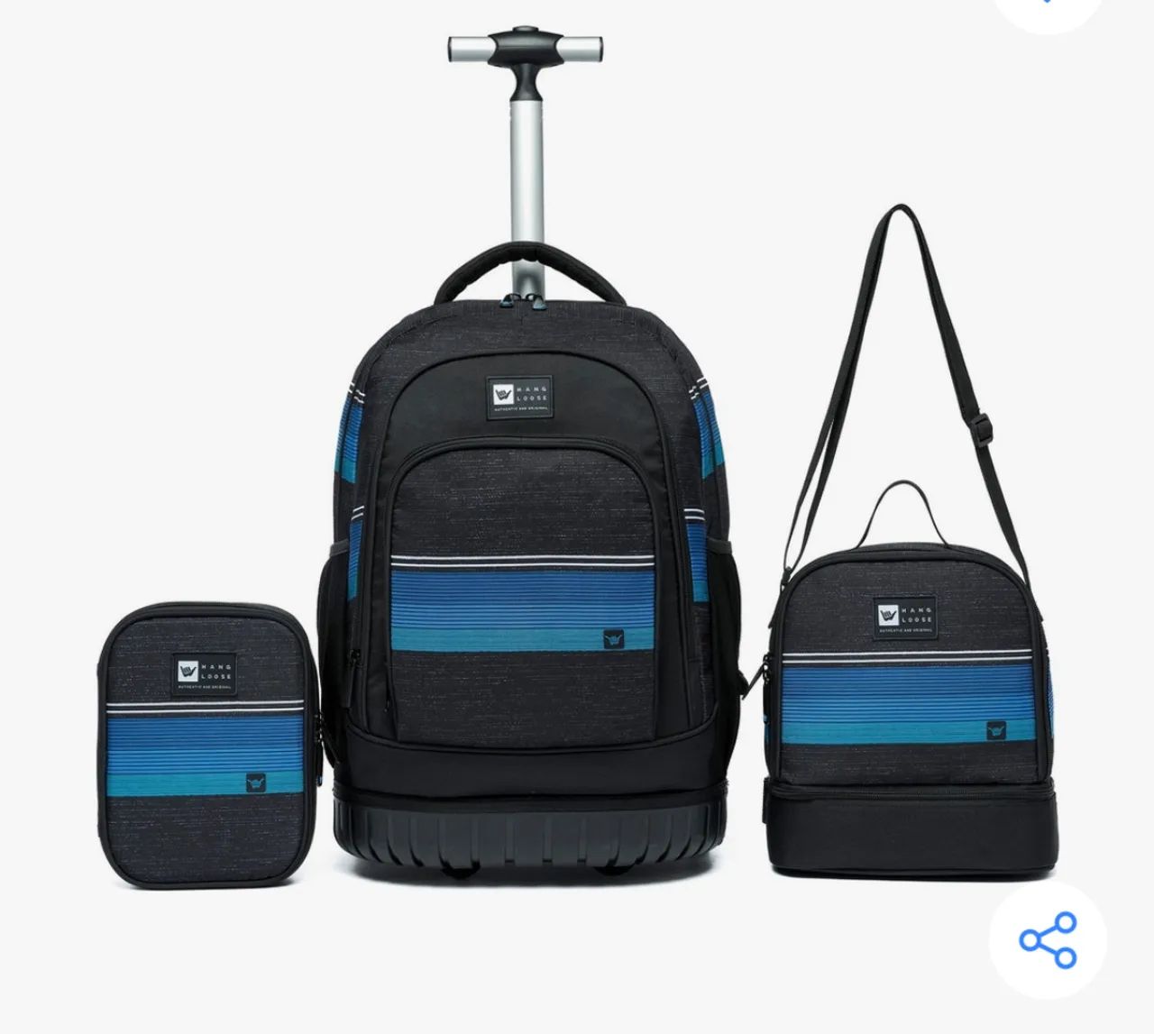 Kit Mochila Escolar De Rodinhas Juvenil Reforçada - Foto 3