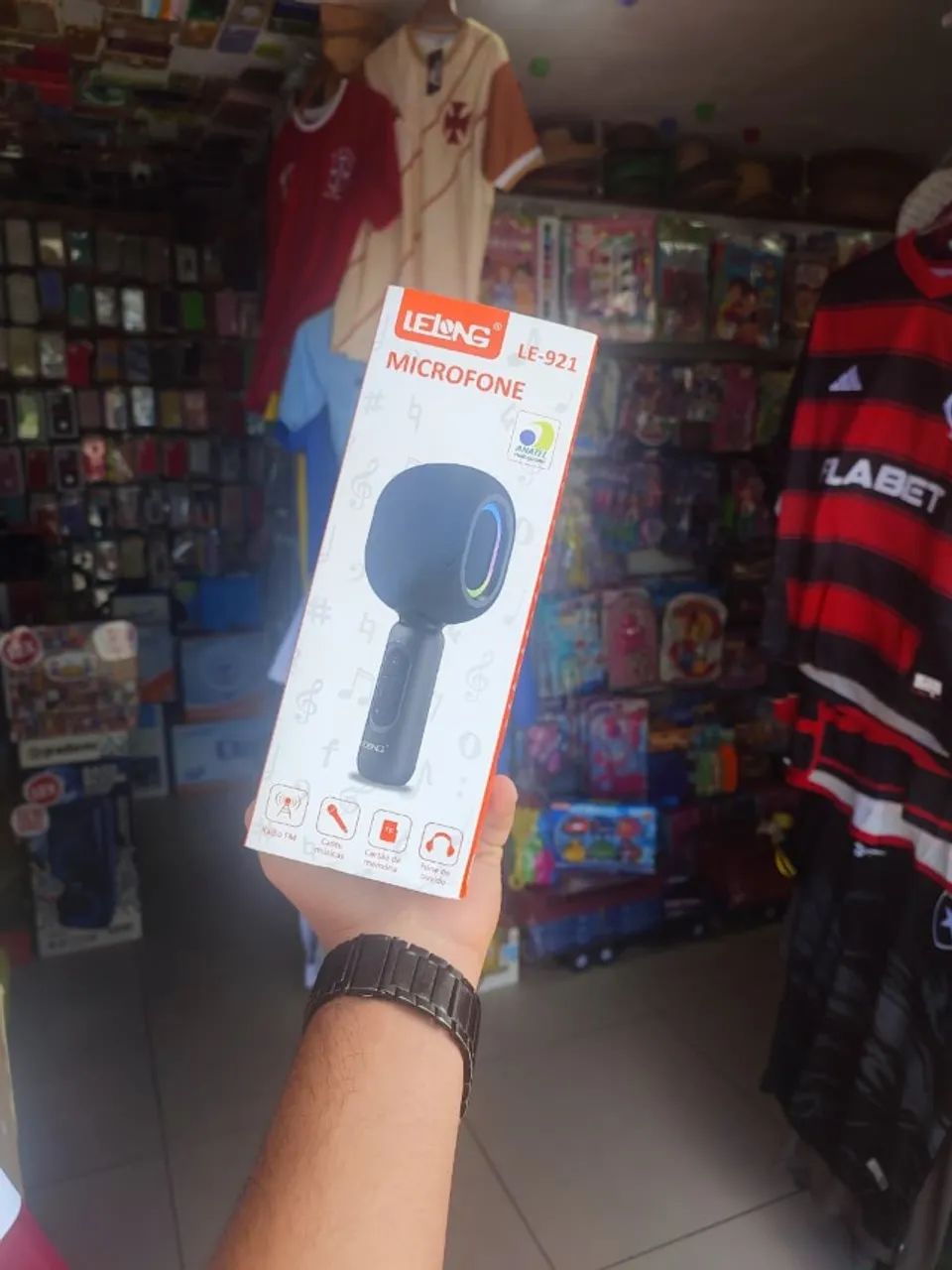 Microfone/caixa de som portatil - Foto 2