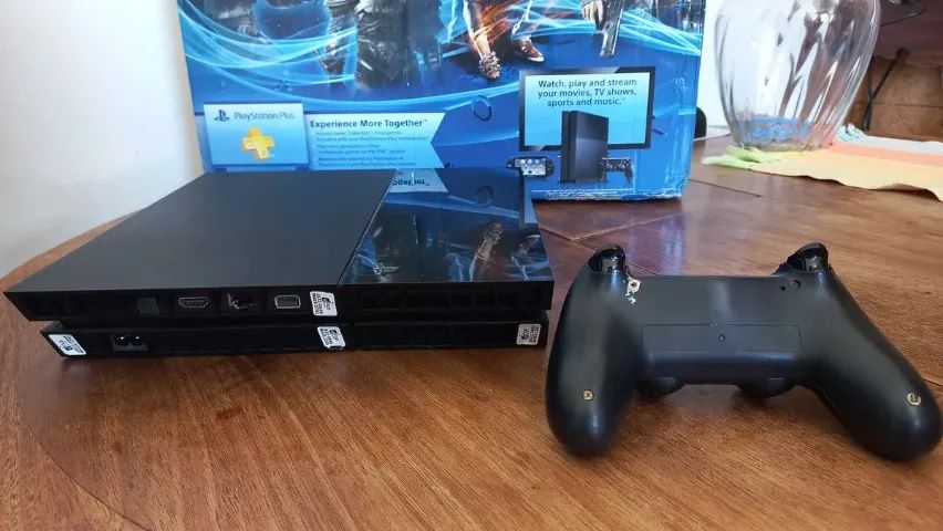 Sony Playstation 4 Black Piano 500gb Completo Na Caixa Ps4 - Foto 2