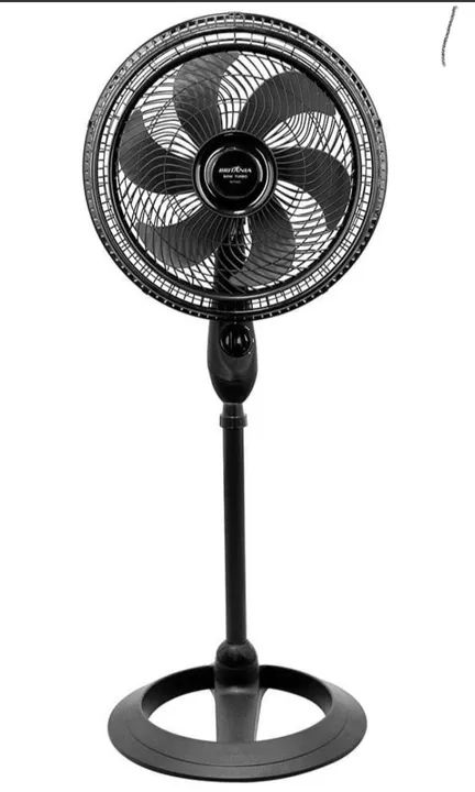 Ventilador de Coluna Britânia Maxx Force  40cm com 3 Velocidades e 6 Pás - Preto - 110v