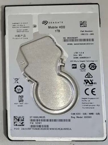 HD 1tb Seagate p/ note