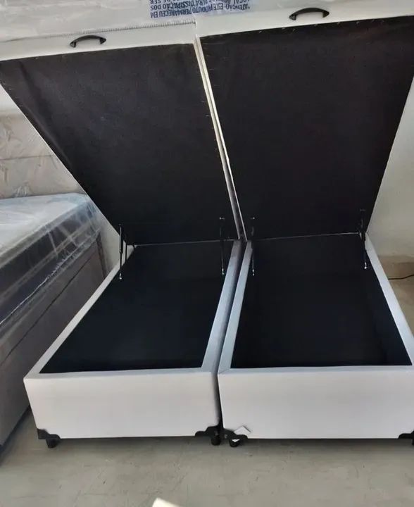Cama Box Queen com Baú cor branca - ENTREGA HOJE !!! 