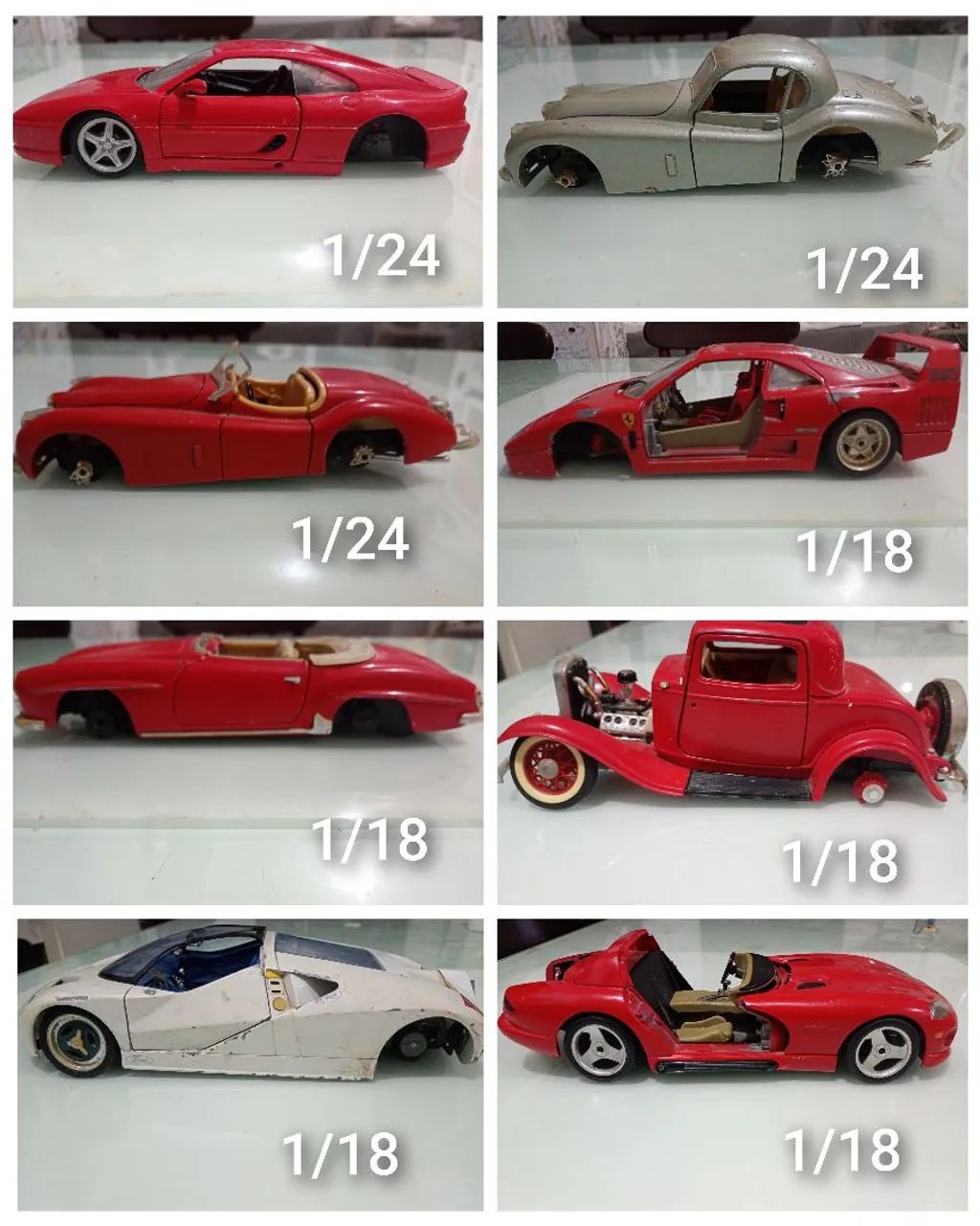 Coleção/Lote miniaturas Escala 1/24 e 1/18(para restauro)