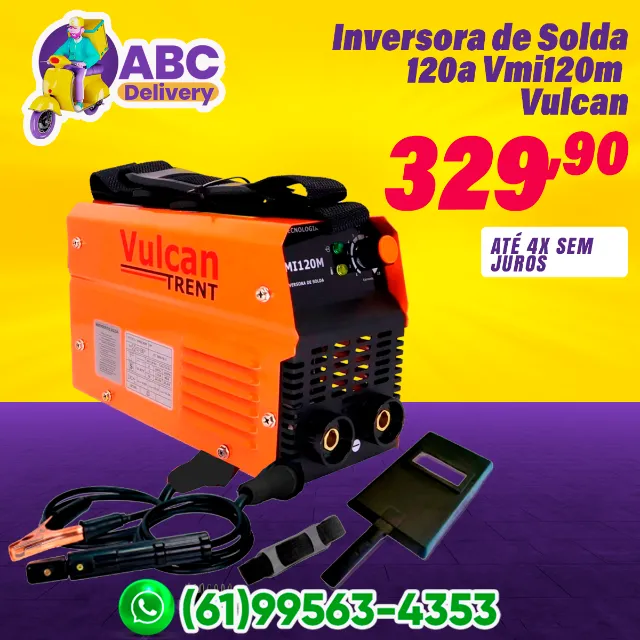 Máquina Inversora de Solda 120a Vmi120m Vulcan