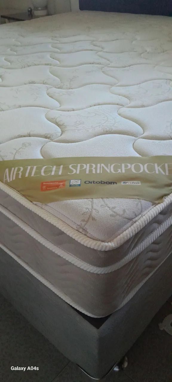 Colchão Ortobom Airtech Springpocket KingSize (1.98cm/1.93Cm). 