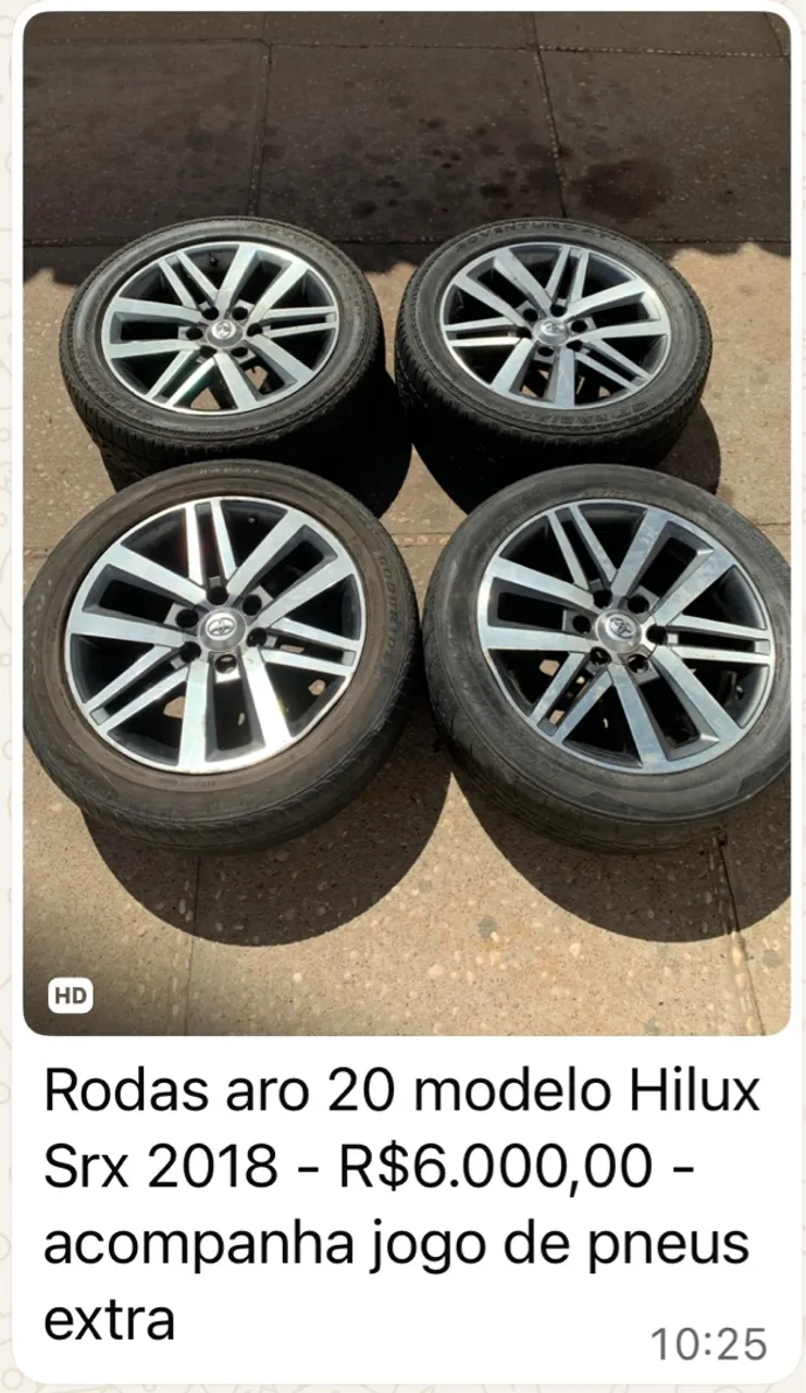Rodas Aro 20 Hilux SRX 2018 + Pneus