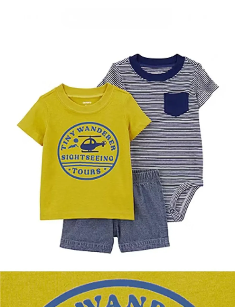 trio carters tamanho 6 e 9 meses importado (novo)