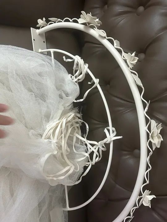 Dossel em ferro com Mosquiteiro para Berço - Foto 6