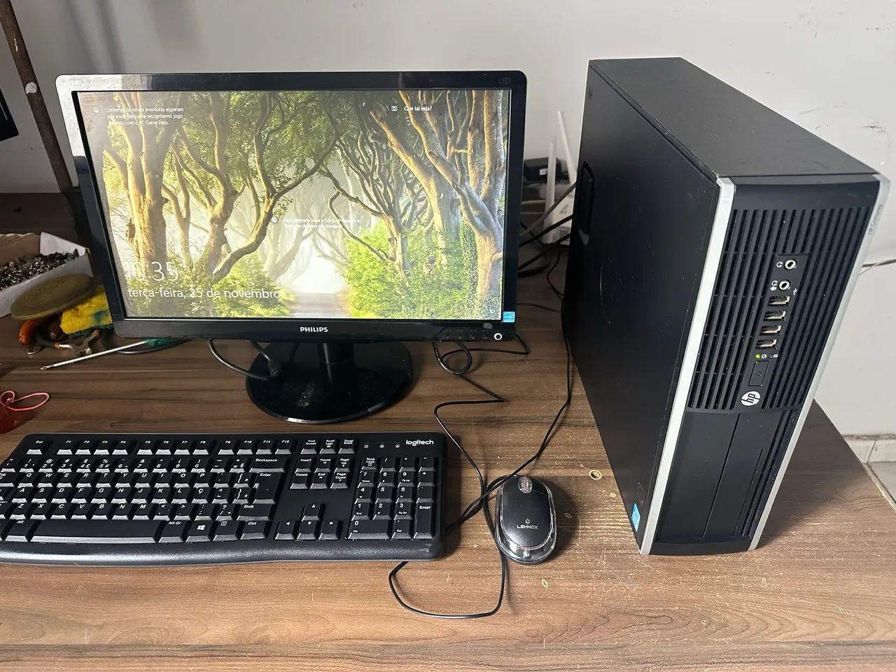 Computador hp completo com ssd para empresas loja e com garantia 