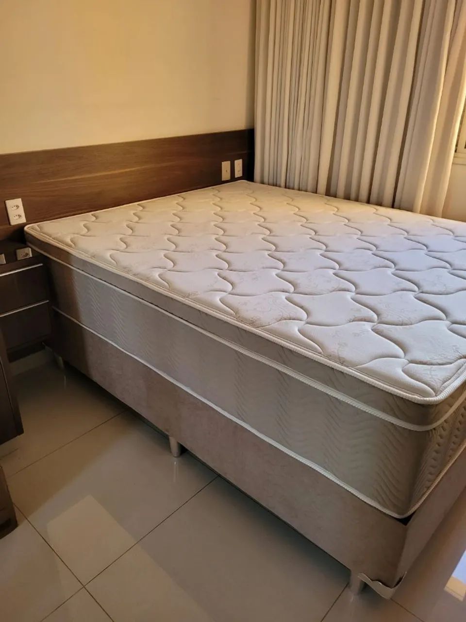 Conjunto de cama Box queen size molas Ensacadas Airtech Spring ortobom.  - Foto 2