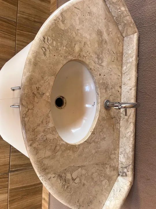 Cuba e Pia de Pedra com armário MDF - Foto 3