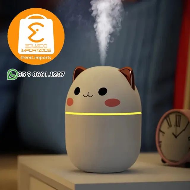 Mini Umidificador de Ar Gatinho 250ml LEY-1825 - Foto 2