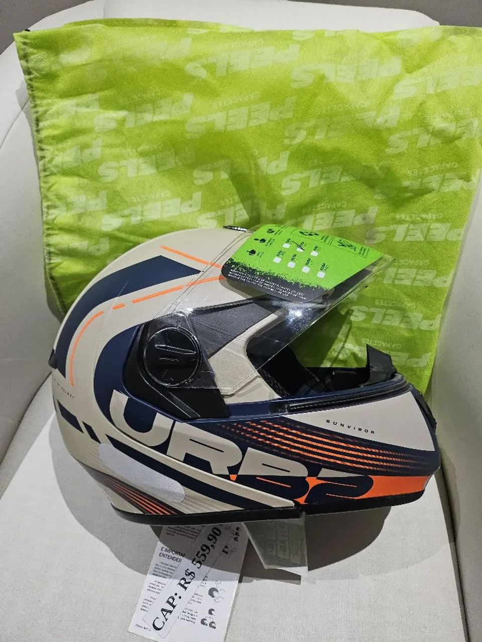 Capacete Peels Urb2 robocop (com viseira solar) - Foto 3
