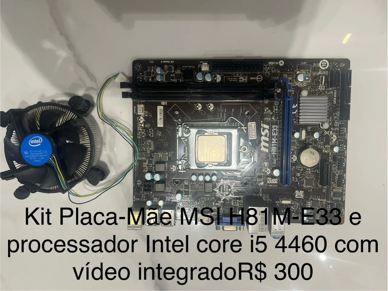 Kit Placa Mãe MSI H81M-E33 + i5 4460 + Cooler