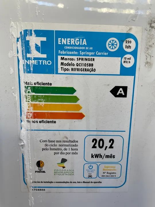 Ar Condicionado de Janela Springer 10.000 BTUs 220v - Foto 5